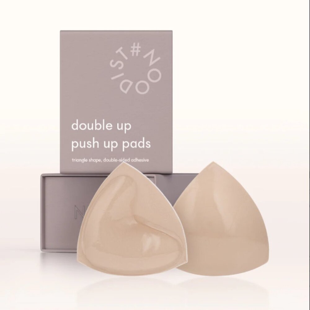 NOOD Double Up Triangle Push Up Pads Cup Size C Nude Strapless Bra